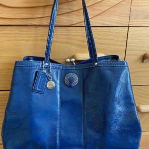 Blue coach purse